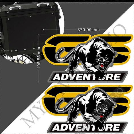 Autocollants pour BMW R1200GS, F850GS, F800GS, R1250GS, F750GS, G310GS, R1150GS, GSA, HP, valises de coffre, bagages, valises en aluminium, Adventure - GS Stickers4 (1/5)