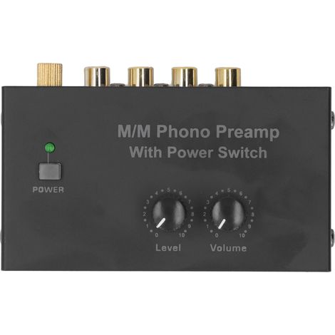 Préampli Phono Silencieux pour Tourne-disques Vinyle, Alimentation Large 100-240V avec Fiche UE, Modèle PP500P - Optimisez Votre Chaîne Hi-Fi Stéréo