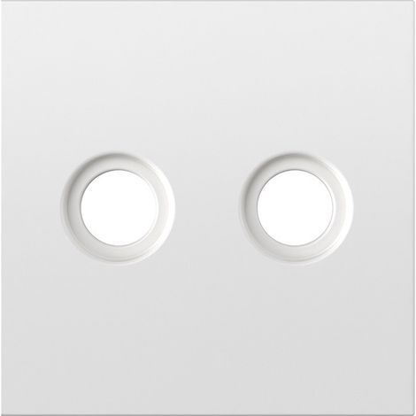 Tapa universal R-TV+SAT Simon 360 acero blanco mate (1/5)