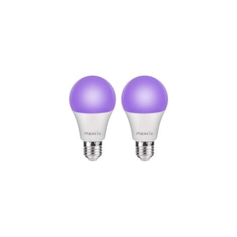 2 Stück 385–400 nm 9 W UV-Lila-Lampen in aluminiumbeschichteten Gehäusen mit transparenter Kunststoffabdeckung für Partys, Hotels, Geisterhäuser und stimmungsvolle Beleuchtung – Crezuo (1/4)