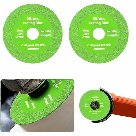Disques à découper le verre. 2 pièces. Disques à découper le verre. Lames de scie fines. Disque à meuler. Meuleuse d'angle. Disques à découper pour carrelage, marbre et verre. (1/5)