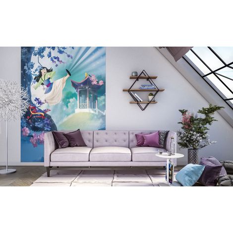 Poster XXL Intissé panoramique Mulan et Mushu- Disney 200X250 CM (1/4)
