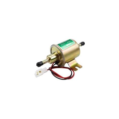 12V Universal-Elektrokraftstoffpumpe HEP-02A (Gold) – Robustes Metallpumpenmodul, geeignet für Benzin, Diesel und Niederdruckgas, inklusive Befestigungskabel – Crezuo