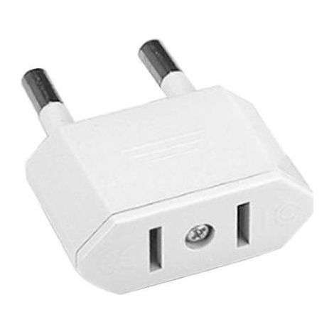 Universeller 6-A-Reiseadapter für europäische Stecker, Euro-Konverter, Ladegerät, Netzadapter, europäischer Stecker auf amerikanischen 250-V-Stecker, weiß (1/5)