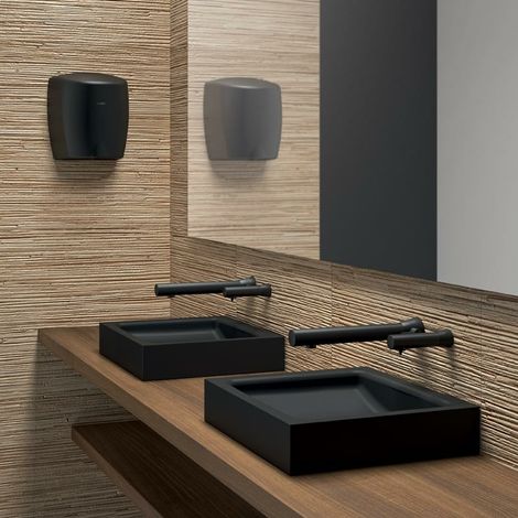 Lavabo da Appoggio - Rettangolare - 39,5 cm - Acciaio Inox Nero - UNITO