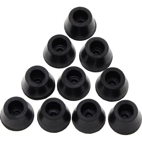 Runde schwarze Gummifüße für Schrank-, Tisch- und Stuhlbeine, rutschfeste Stoßdämpfer, 50 Stück (12, 16, 10 mm) – Fei Yu (1/5)