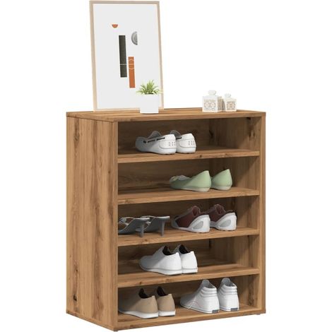 Mueble zapatero madera ingeniería roble artisan 60x35x70 cm vidaXL