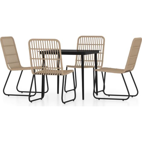 Ensemble Table et Chaise de Jardin Salon de jardin 5 pcs Chêne 21108 (1/5)