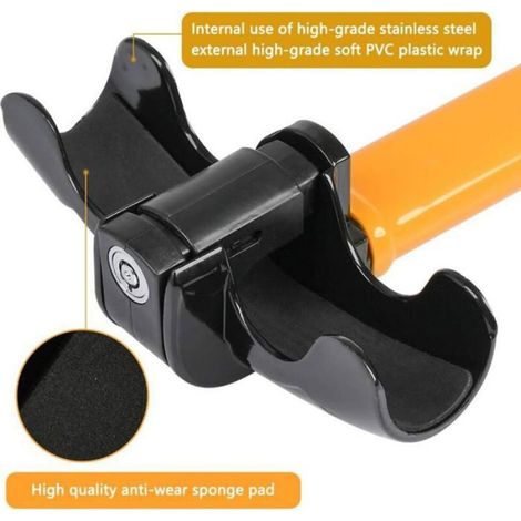Antivol De Volant - Acier A3 Et Alliage D'aluminium - Universel Pour Voitures Fourgonnettes Suv Et Voiturettes De Golf - 35 X 19 X 6 5 Cm - 1 Pièce (1/4)