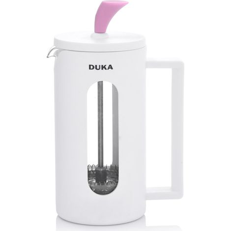 Cafetière à piston Knobb 350 ml blanche et rose (1/3)