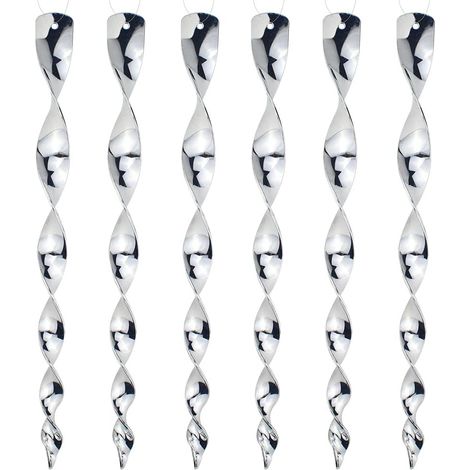 6 Pièces Répulsif Anti-Oiseaux Réfléchissant Anti-Oiseaux, Réflecteur Répulsif Anti-Oiseaux Suspendu, Spirale de Vent Réfléchissant Anti-Oiseaux (Argent)-Fei Yu (1/5)