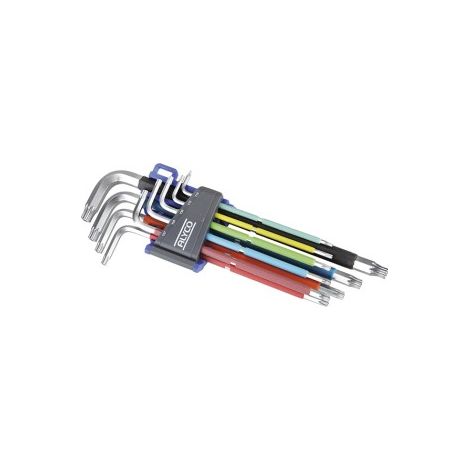 JUEGO 9 LLAVES TORX INV MULTICOLOR