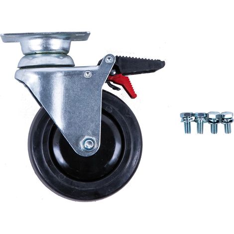 KS  TOOLS  Lenkrolle  con  freno  para  carro  de  taller  PERFORMANCEplus  incluye  tornillos  -  873.5008-R011P
