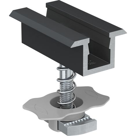fischer Mittelklemme vormontiert PM C 28-34 AL schwarz 10 Stk