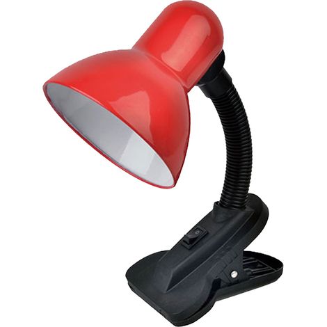 1 Lampe de lecture avec clip,bras flexible,abat-jour acier,culot E27,câble 90 cm,bureau et lit (1/5)