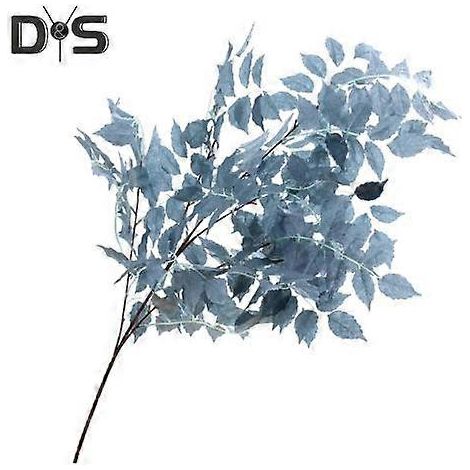 Plantes artificielles réalistes en plastique, fausse verdure, centre de table pour mariage, fête, maison ou bureau, décoration de branches et de feuilles artificielles coloréesbleu (1/5)