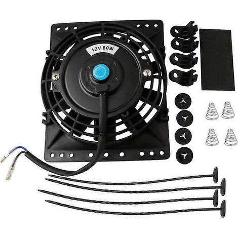 Ventilateur de refroidissement de radiateur mince de 6 pouces, 650 CFM, universel, à pousser/tirer, 12 V, 80 W, remplacement direct électrique (1/4)