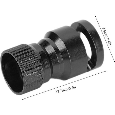 Posizionatori a quattro fori per carrozzerie di auto radiocomandate, realizzati in lega di alluminio, adatti per carrozzerie in PC/PVC, di colore nero.
