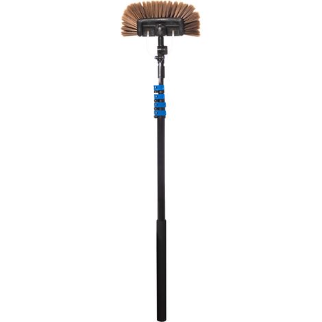 Balai à eau télescopique 6,5 m avec brosse multifonctions, raclette et distributeur de savon - NEXXT