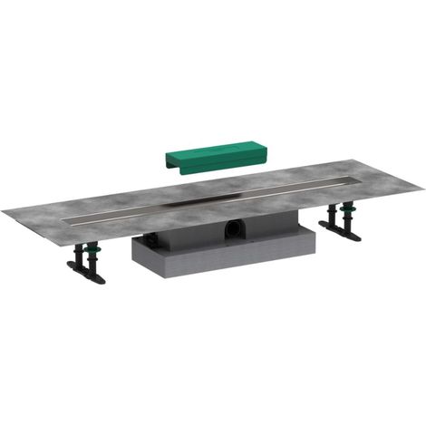 Hansgrohe uBox universal - Komplettset für flache Installation 800 für Duschrinnen Fertigsets,  Edelstahl 56018180