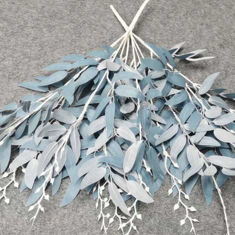 Feuillage Artificiel - 21,6 Pouces - Tige Flexible avec Fil Métallique - Pour Décoration Intérieure, Bouquets et Événements - Lot de 3 (1/4)