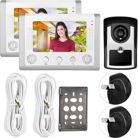 Kit Interphone Vidéo Porte 7 Pouces HD Sonnette 801FC12 (Prise AU) (1/5)