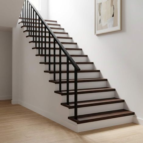 vidaXL Marches d'escalier 16 pièces 110 x 30 x 2 cm Marron foncé (1/5)