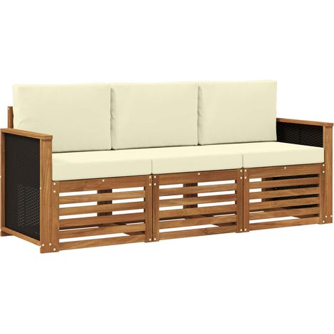 Sofagarnituren 3 Stk. Massivholz Akazie vidaXL (1/5)