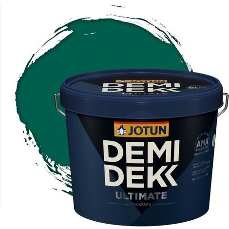 JOTUN - Peinture Bois, Lasure Opaque pour Extérieur et Intérieur Satinée - DEMI DEKK ULTIMATE - RAL 6026 - Vert Opale - 3L (1/2)