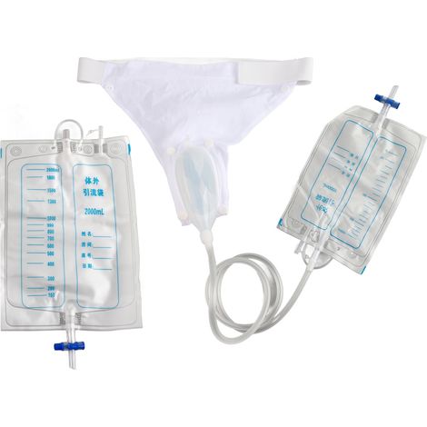 Collecteur d'urine en silicone adulte, urinoir avec poche à urine pour homme et femme, type masculin pour personnes âgées (1/5)