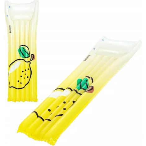 TrAdE Shop Traesio - Materassino Gonfiabile Galleggiante Piscina Grafica Con Limone 183 X 69 Cm 44122 - (1/5)
