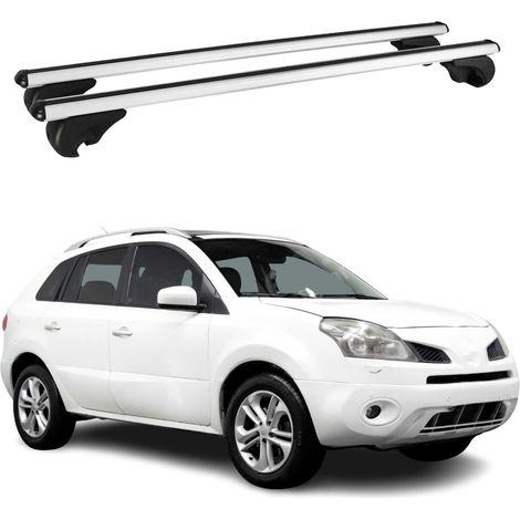 OMAC Aluminium Dachträger Querträger für Renault Koleos I 2008-2015 – TÜV / DIN 75302:2019 – Abschließbar – Max. 75 kg – 2 Stangen Silber (1/5)
