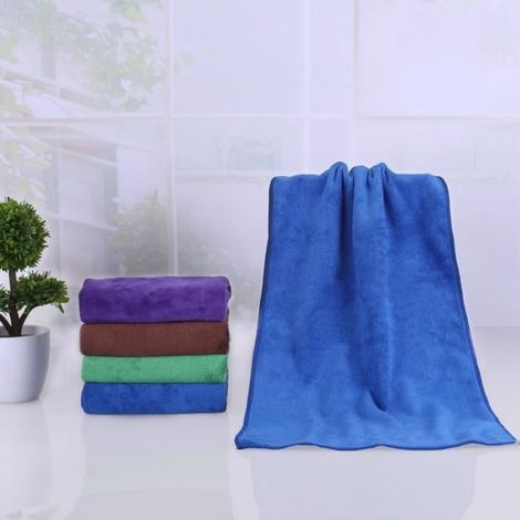 Serviette - Modell 30x70 cm - Mikrofaser - Farbe Blau - Waschbar