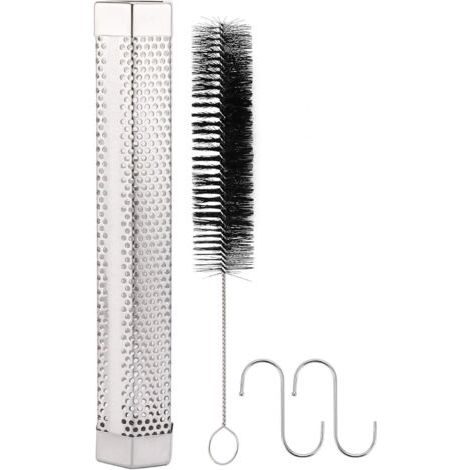 Tube de Fumeur, Fumeur de Barbecue en Acier Inoxydable 304 Domestique Générateur de Fumée Pratique Outils de Gril de Barbecue Portables Tube de Fumeur à Granulés pour Accessoire (1/5)