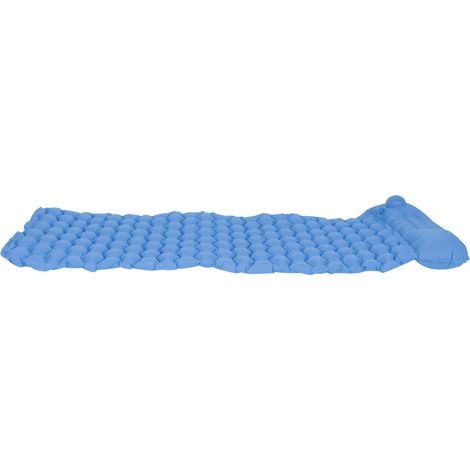 Matelas Gonflable de Camping Portable pour Randonnée Plage Voyage Bleu Paon