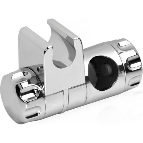 Support de Douche à Main Remplaçable, Support Pommeau de Douche, Support Douche, Accroche Pommeau de Douche, Fixation Pommeau de Douche, ABS Chromé, Convient Aux Tringles de Douche de (1/5)