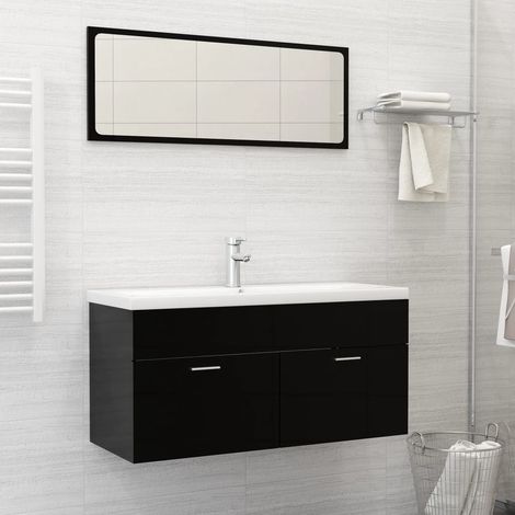 Lavabo encastré avec robinet, 101 x 39 x 18 cm, céramique, blanc