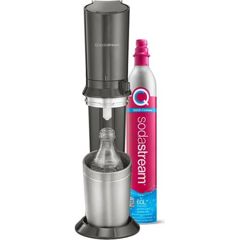 Sodastream soda maker crystal 3 0 qc nero schwarz incl 1 bottiglia di vetro (1016411410) - 145157 (1/3)