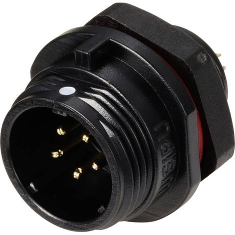 Connecteur pour montage en facade embase mâle 5 pôles 5 A 180 V/AC IP68 Weipu SP1312 / P 5 D28941 (1/4)