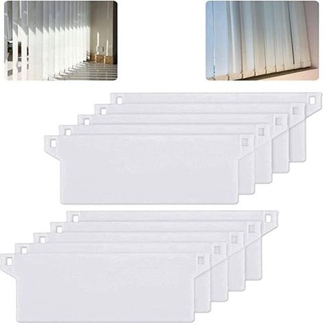 10pcs Plaque de Lestage Store Californien Poids Lest Stores Verticaux Plaque Lestage Store Lamelle Verticale 127mm Pièce Rechange Blanche