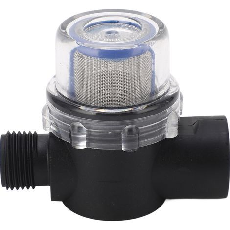 Filtre en ligne 1/2in-14 filetage femelle, tamis 50 mesh, construction plastique, crépine pour conduite d'eau. (1/5)