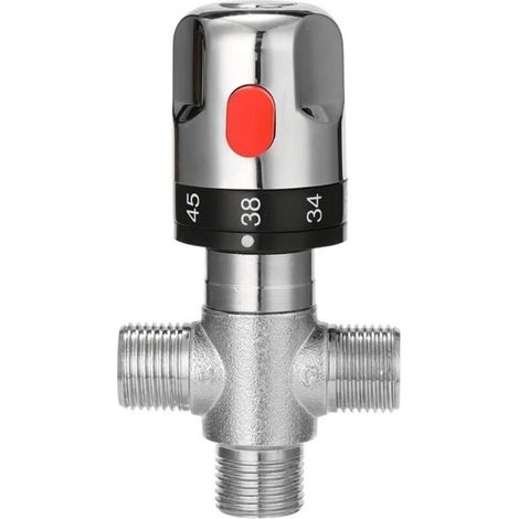 Miscelatore termostatico per vasca – Ottone senza piombo – Attacco G 1/2' – Temperatura di uscita 20-50 °C – Graduazione in centigradi (1/4)
