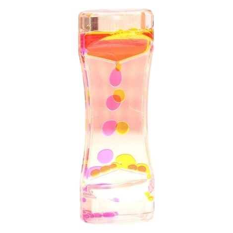 Sablier à deux couleurs, minuteur à liquide à bulles flottantes, à retourner, pour la décoration du bureau ou du salon des enfants. (1/5)