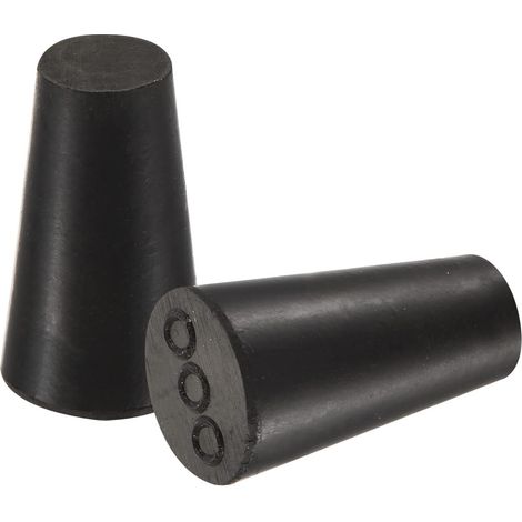 Caoutchouc Conique Bouchon 8.2mm à 12.7mm Solide Noir pour Bouchons, Liège, Bouchon d'égout, Bouchon tuyau d'eau, Bouchons pour instruments expérimentaux 10 Pièces (1/5)