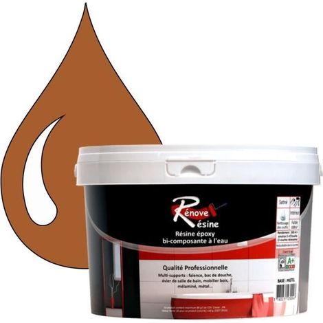 Peinture - Rénove Résine 0.5L - Brun orangé - Mat - Multi-supports (Faïence, Carrelage) (1/4)