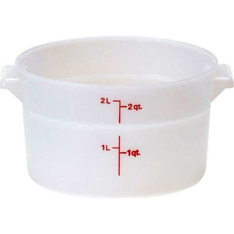 Boîte ronde - 20.8 x 20.8 cm - Blanc - Lot de 12 - Cambro