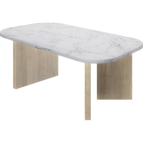 Diagone Quartz Couchtisch Weiß Marmor-Effekt (1/4)