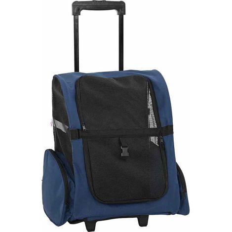 Chariot pour animaux de compagnie 3 en 1 Design Bleu 48 x 32 x (57-106) cm Tissu Oxford