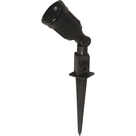 Spot de jardin sur piquet E27 étanche – Protection IP44 – Pour sols meubles – Compatible ampoules LED PAR30/PAR38 (1/3)
