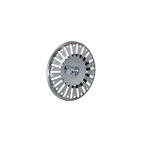 Bouchon d'évier de cuisine en acier inoxydable Crépine d'évier de cuisine universelle 84 mm Crépine de cuisine Grille d'évier en acier inoxydable- Crezuo (1/4)